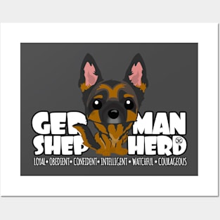 German Shepherd - DGBigHead Posters and Art